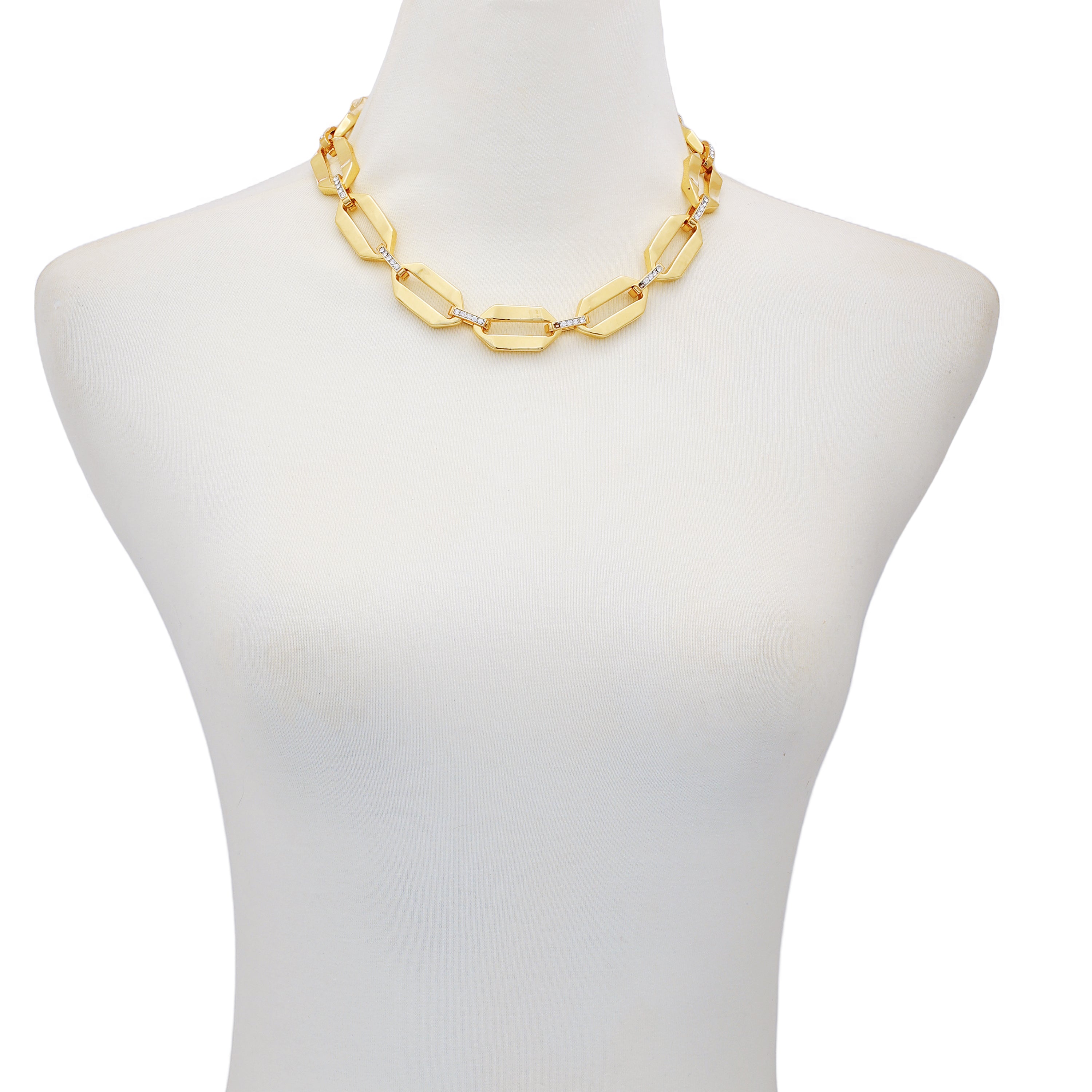 Statement Goldtone Link Necklace - Two Tone - Vince Camuto