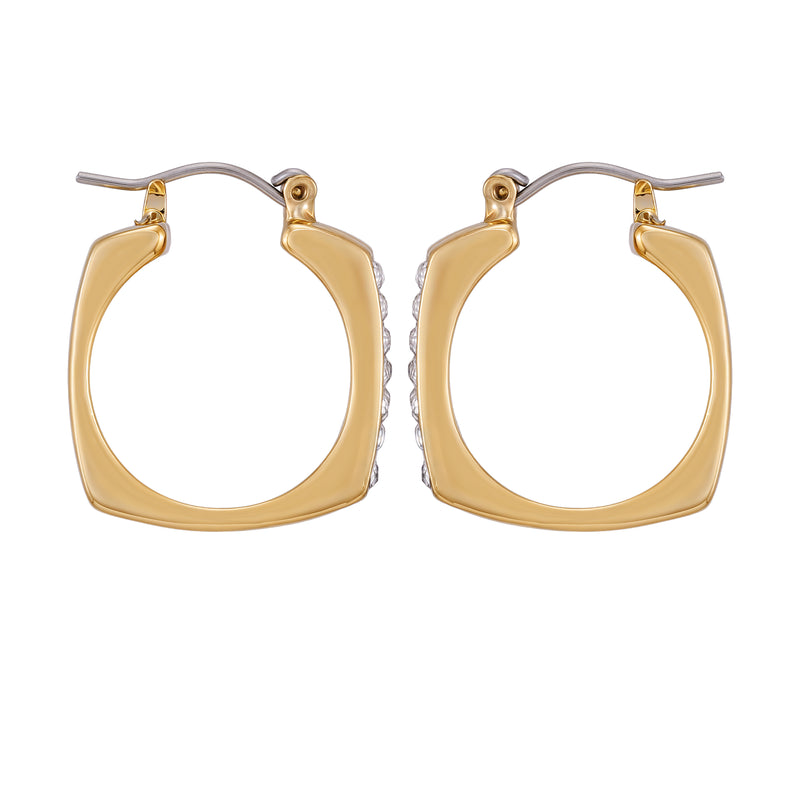 Small Square Hoop Earrings - Two Tone - Vince Camuto