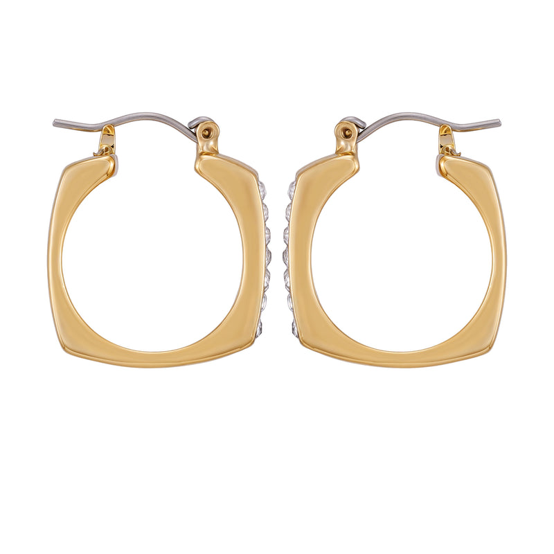 Small Square Hoop Earrings - Two Tone - Vince Camuto