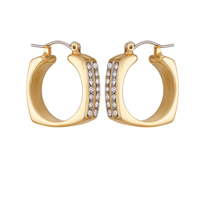 Small Square Hoop Earrings - Two Tone - Vince Camuto
