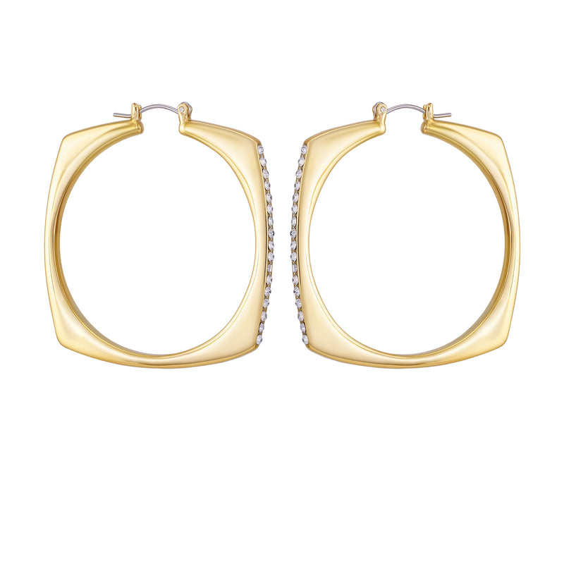Large Square Hoop Earrings - Two Tone - Vince Camuto