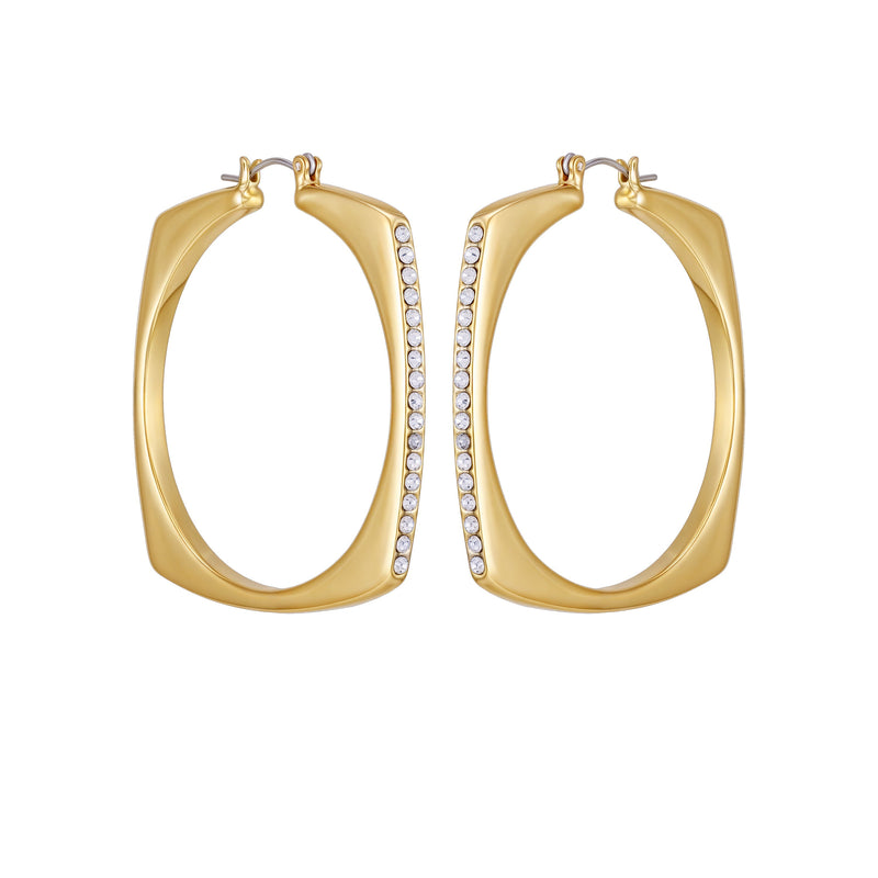 Large Square Hoop Earrings - Two Tone - Vince Camuto