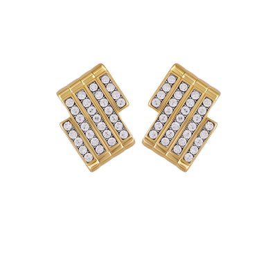 Crystal Bar Stud Earrings - Two Tone - Vince Camuto