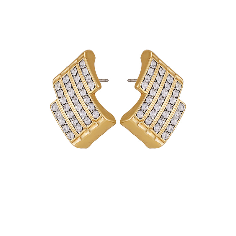 Crystal Bar Stud Earrings - Two Tone - Vince Camuto