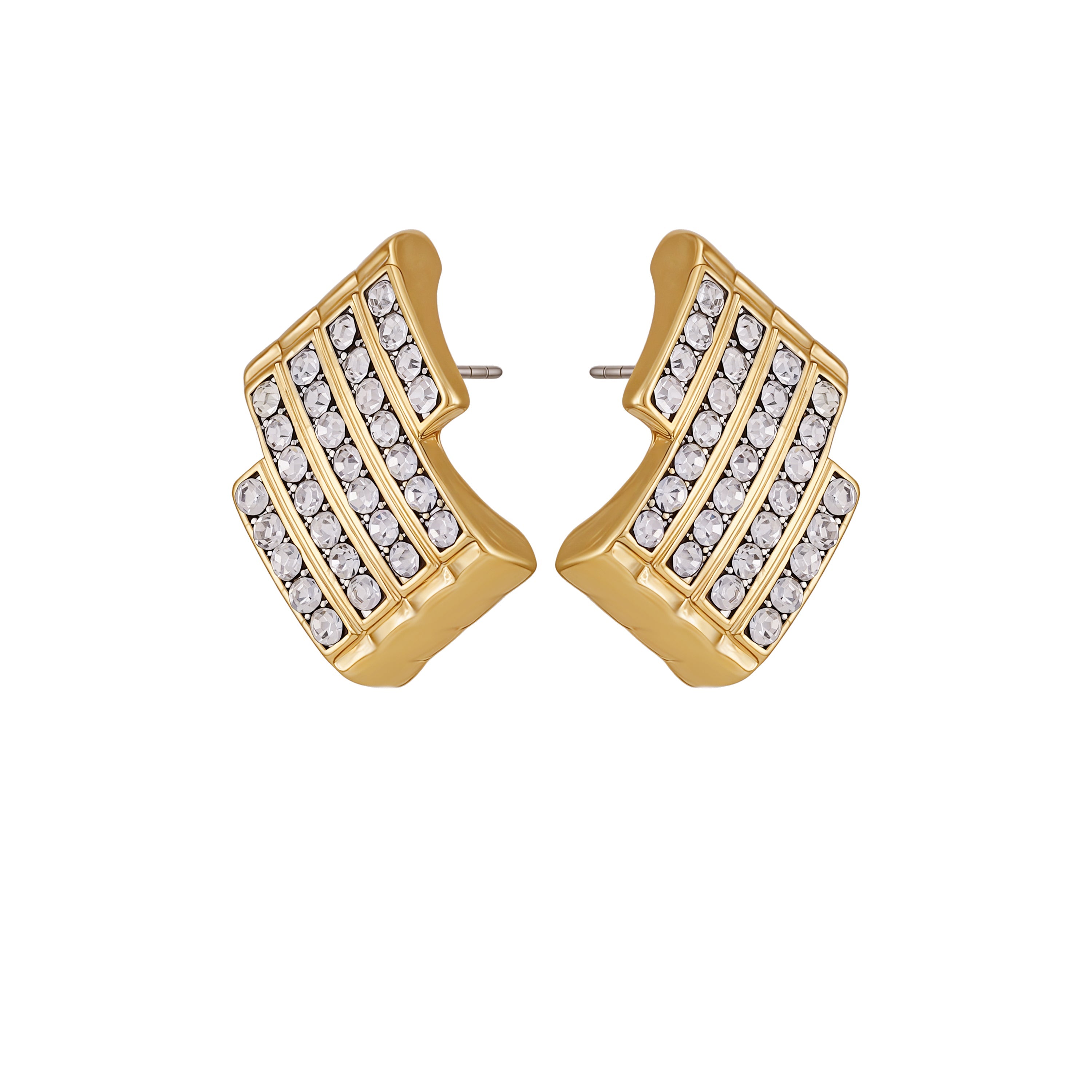 Crystal Bar Stud Earrings - Two Tone - Vince Camuto