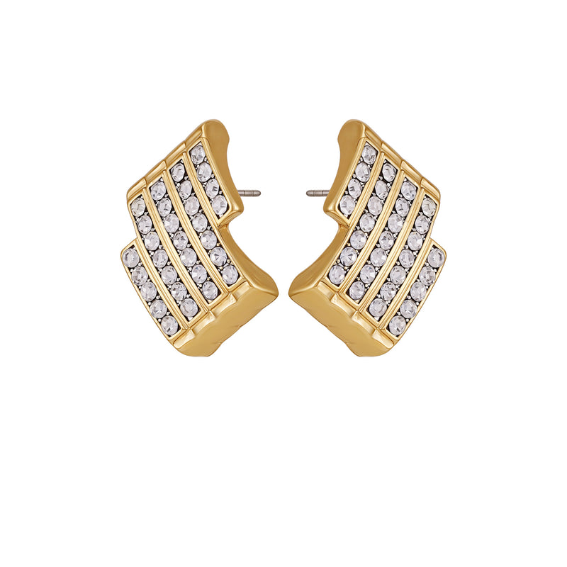 Crystal Bar Stud Earrings - Two Tone - Vince Camuto