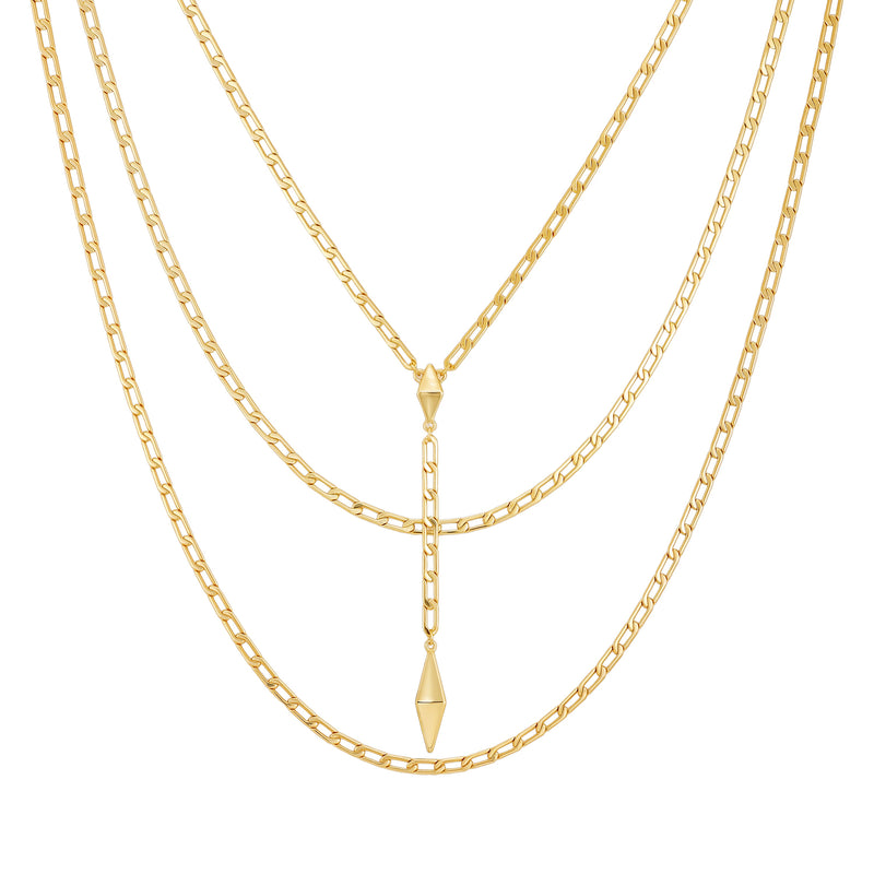 3 Piece Goldtone Chain Necklaces - Gold Tone - Vince Camuto