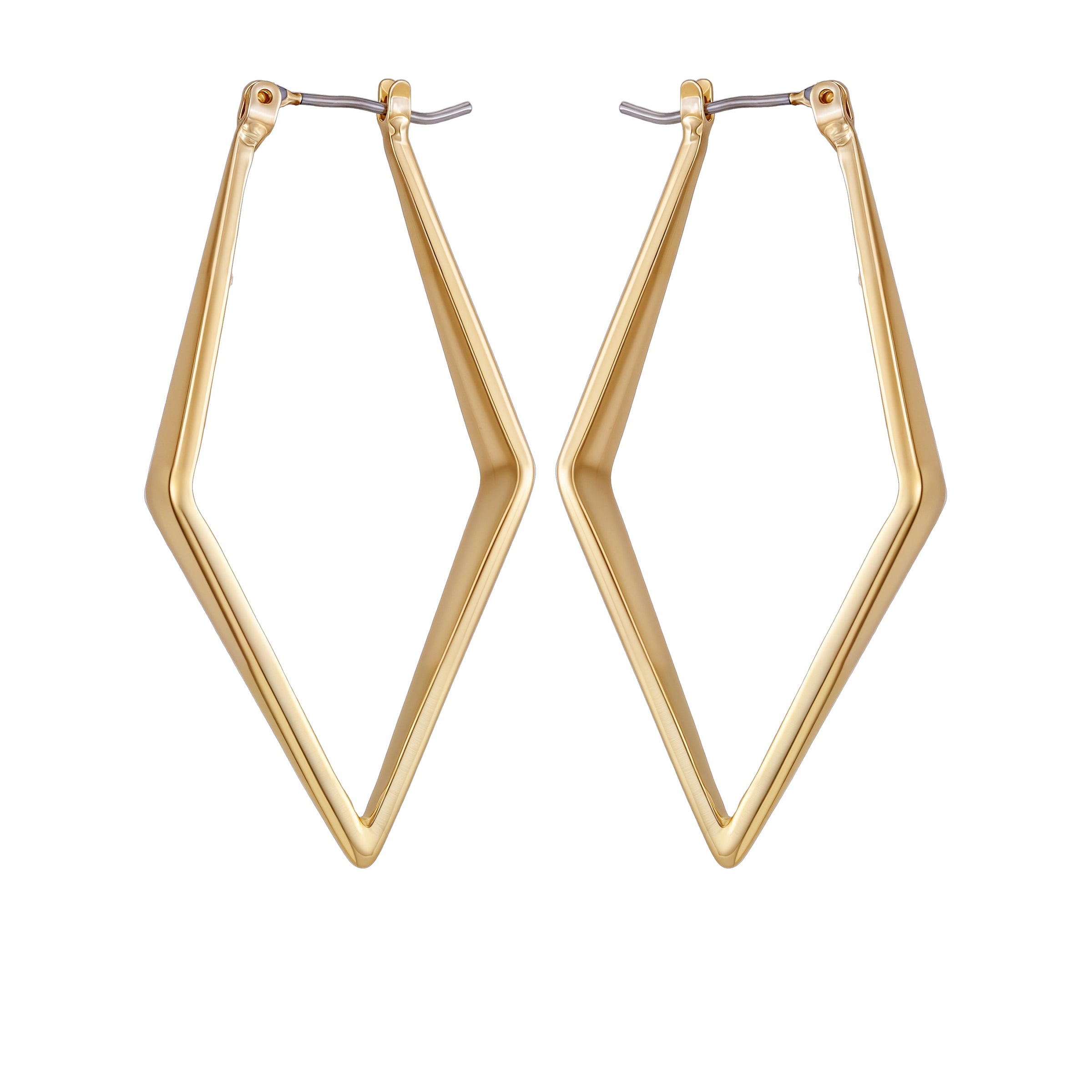 Goldtone Diamond Shaped Hoop Earrings - Gold Tone - Vince Camuto