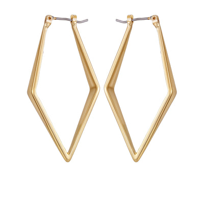 Goldtone Diamond Shaped Hoop Earrings - Gold Tone - Vince Camuto