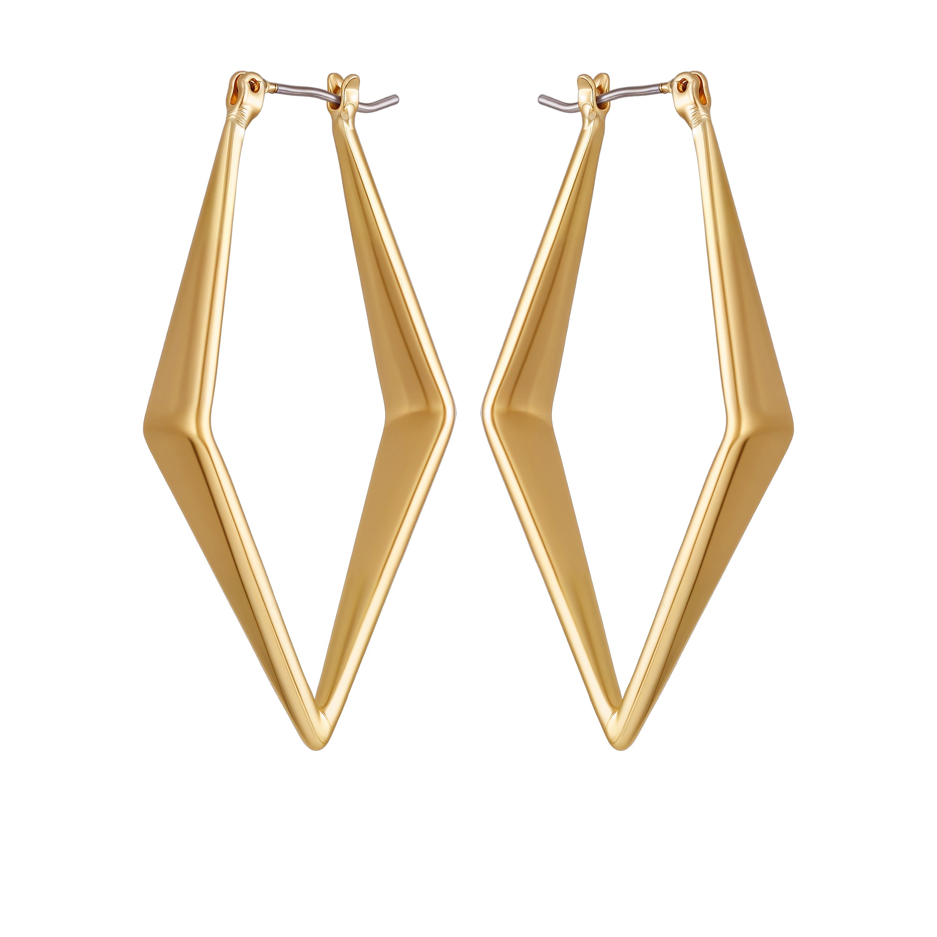 Goldtone Diamond Shaped Hoop Earrings - Gold Tone - Vince Camuto