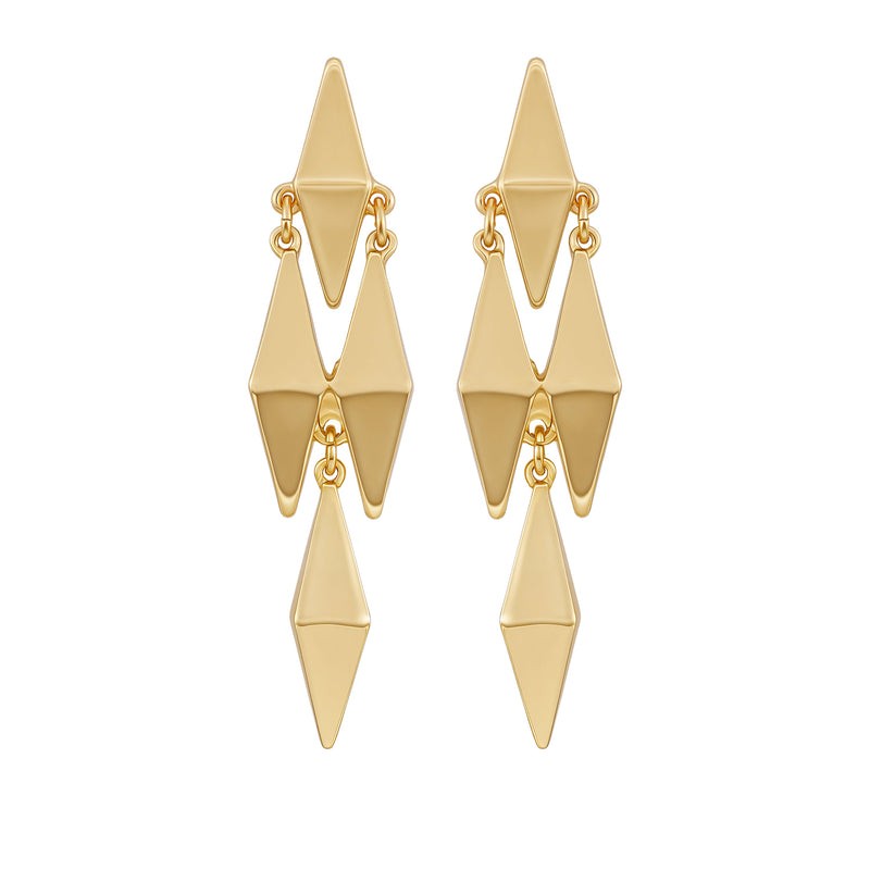 Multi Drop Geometric Earrings - Gold Tone - Vince Camuto