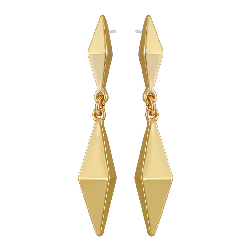 Geometric Goldtone Drop Earrings - Gold Tone - Vince Camuto