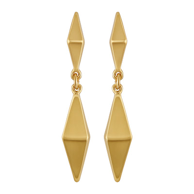 Geometric Goldtone Drop Earrings - Gold Tone - Vince Camuto
