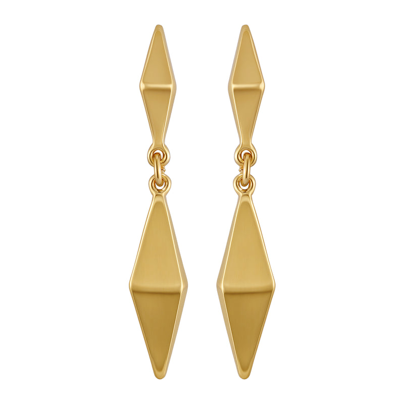 Geometric Goldtone Drop Earrings - Gold Tone - Vince Camuto