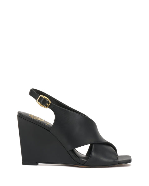 Ameira Wedge Sandal - Black - Vince Camuto