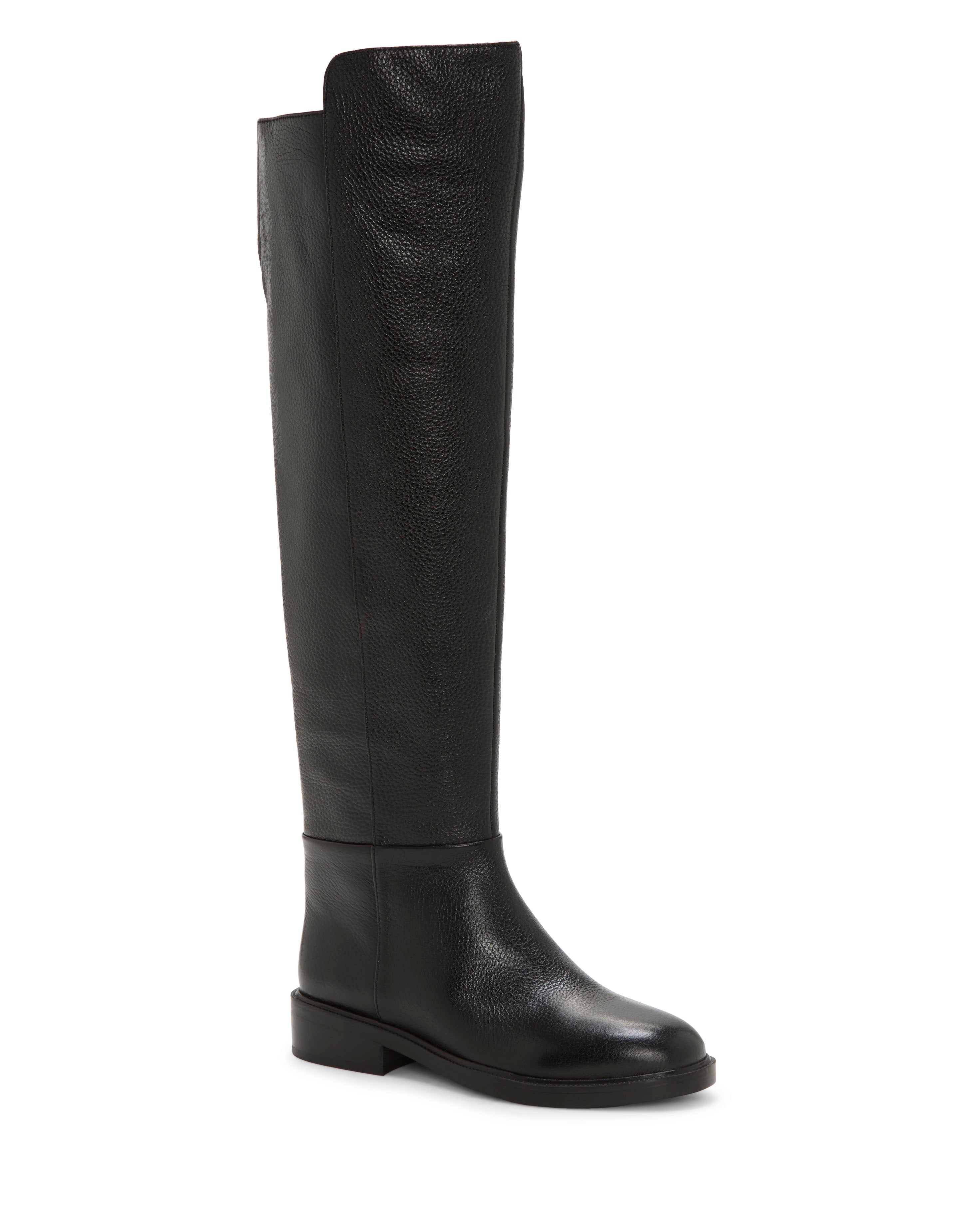 Amiyah Extra Wide Calf Over the Knee Riding Boot - Black - Vince Camuto
