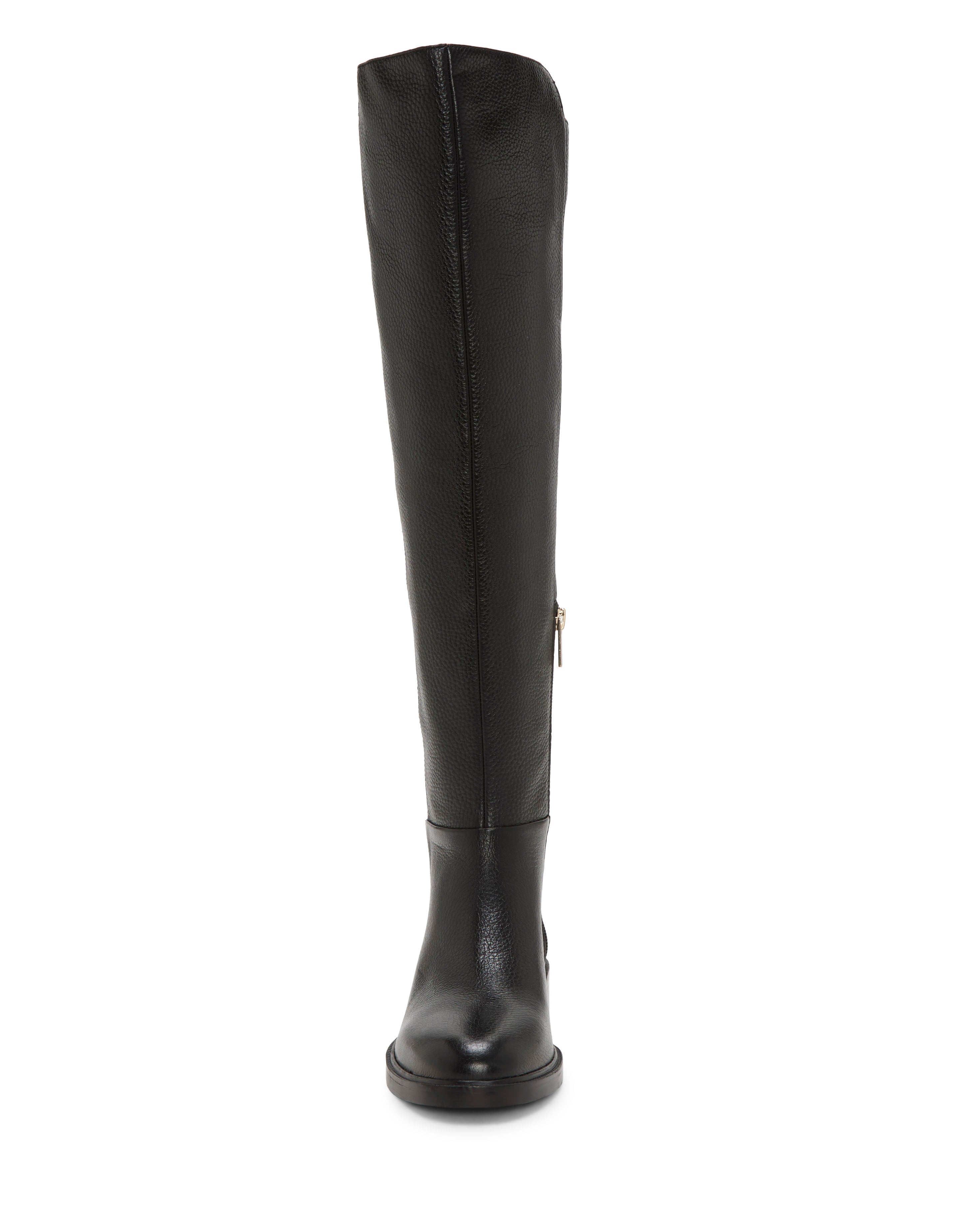 Amiyah Extra Wide Calf Over the Knee Riding Boot - Black - Vince Camuto