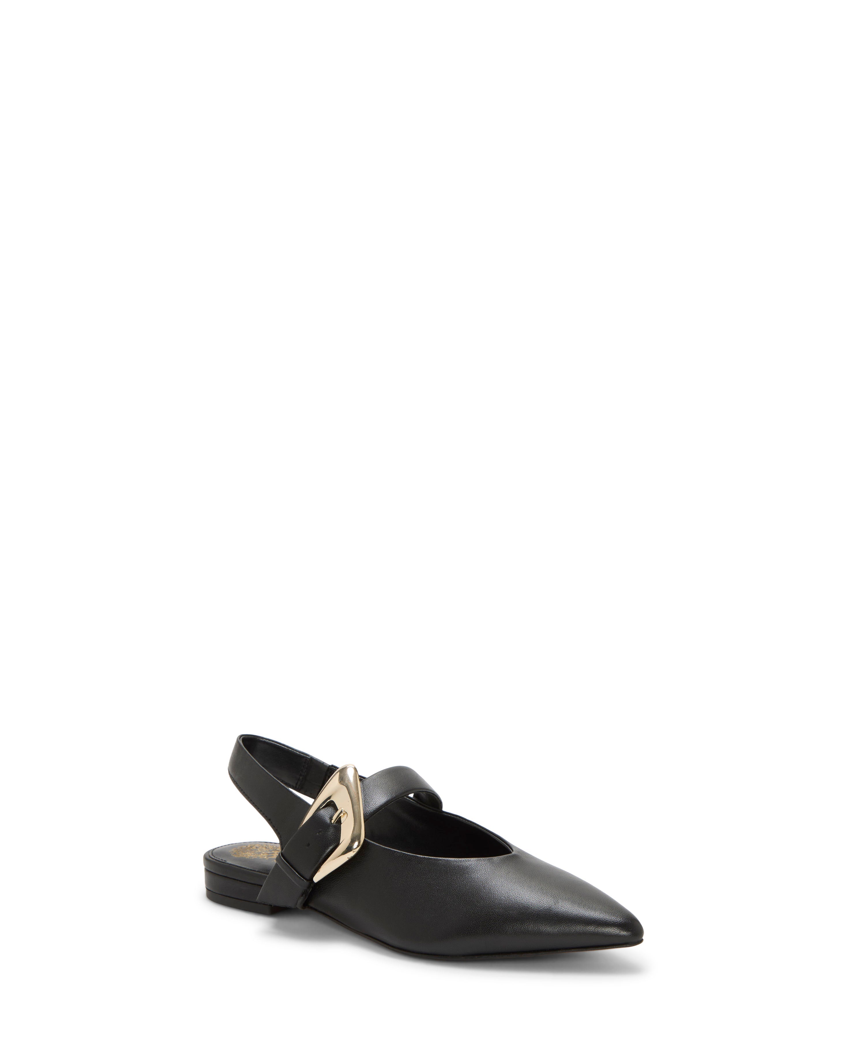 Amoret Buckle Slingback Mule - Black - Vince Camuto