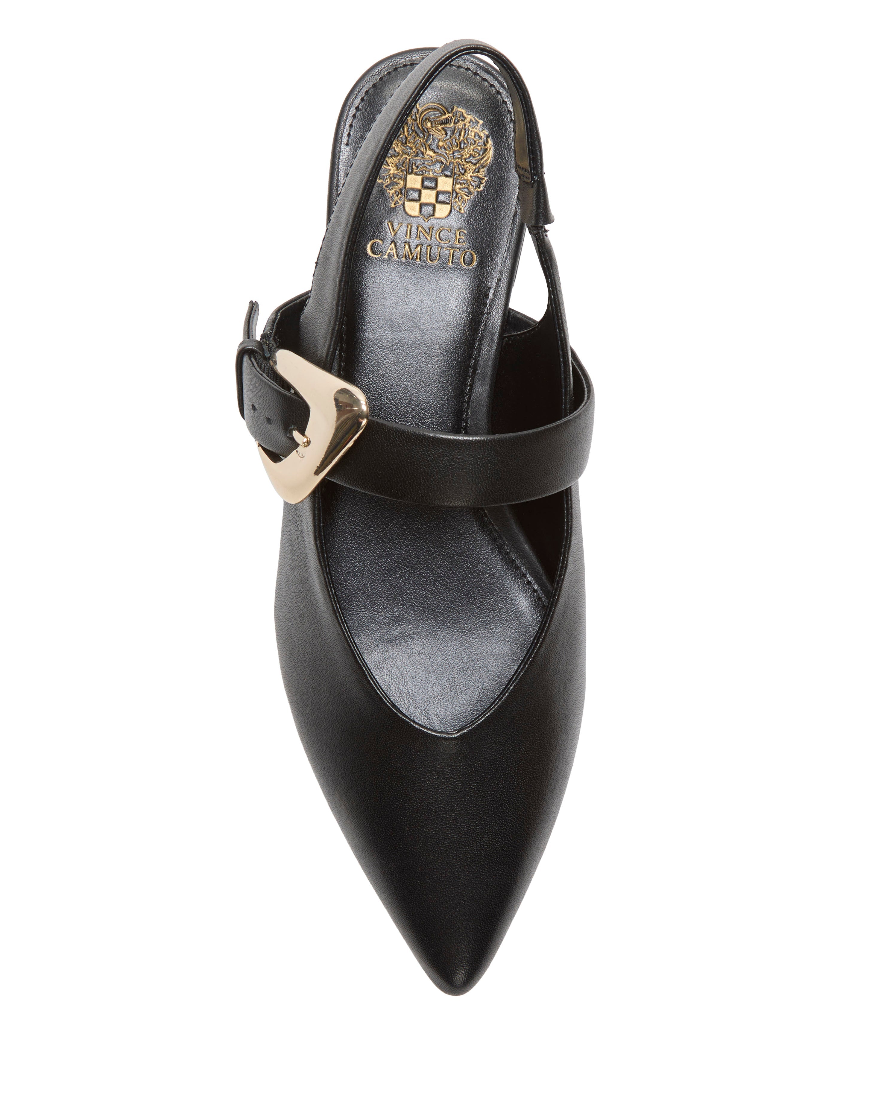 Amoret Buckle Slingback Mule - Black - Vince Camuto