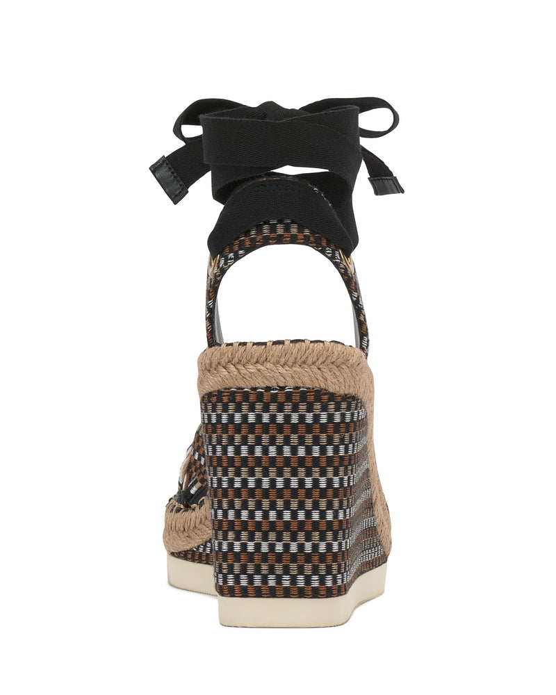 Bealie Wedge Sandal - Black Multi - Vince Camuto