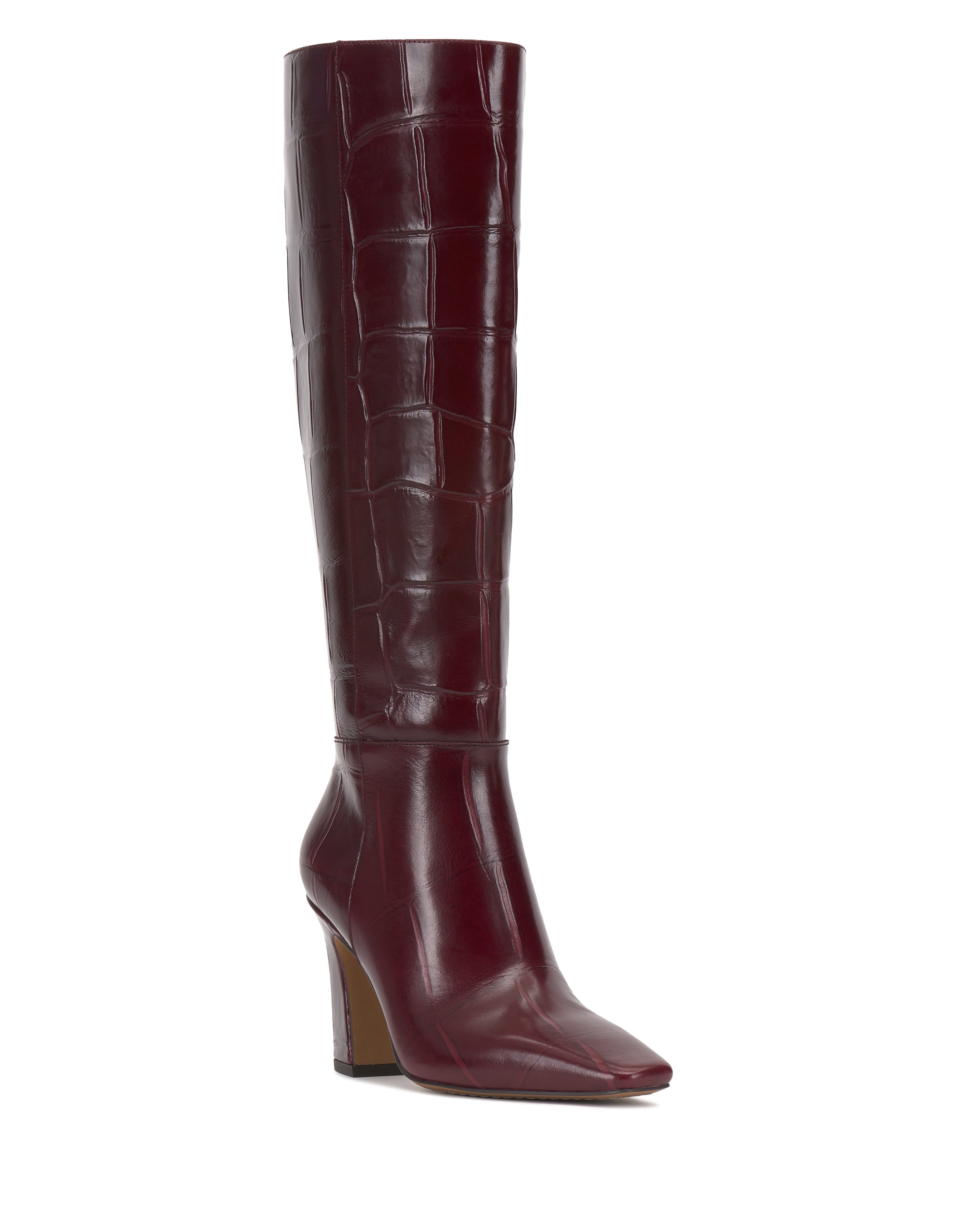 Bennidy Wide Calf Knee High Boot - Plum - Vince Camuto