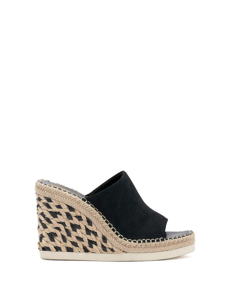 Brissia Wedge Mule - Black - Vince Camuto