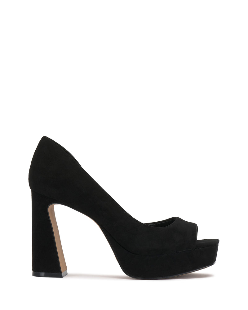 Bryanna Peep Toe Platform Pump - Black - Vince Camuto