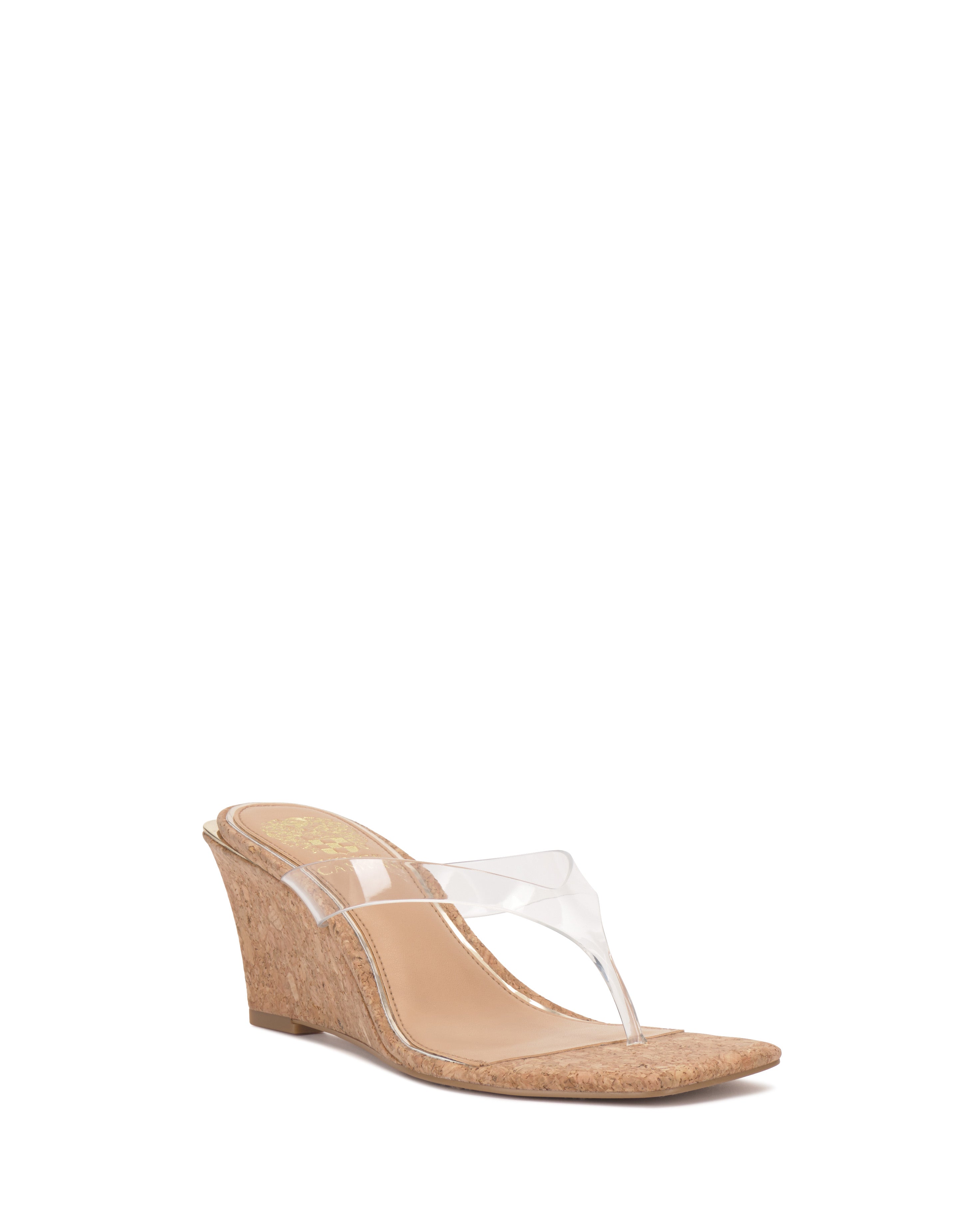 Cianna Wedge Sandal - Clear - Vince Camuto