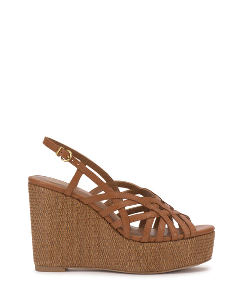 Elody Wedge Sandal - Golden Walnut - Vince Camuto