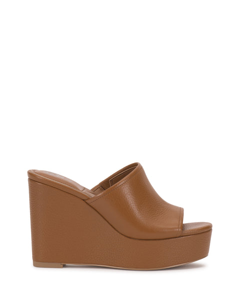 Etta Wedge Sandal - Golden Walnut - Vince Camuto