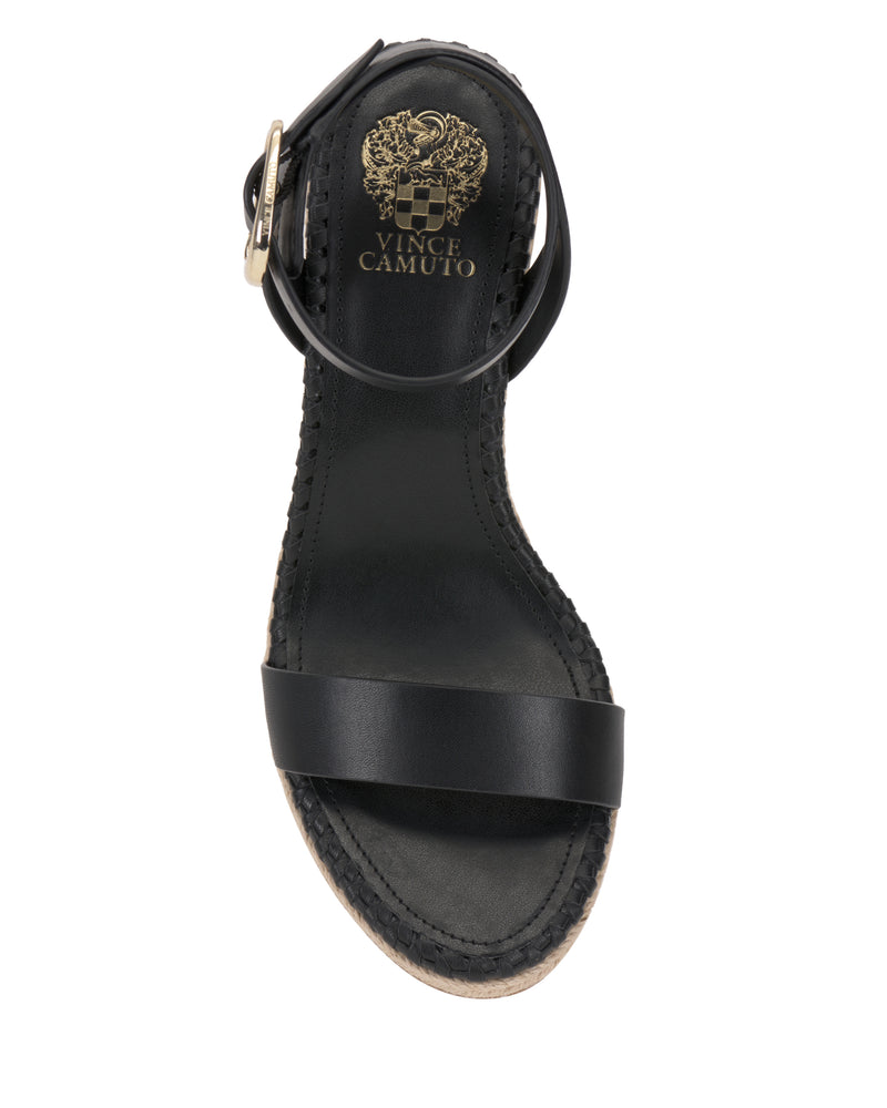 Fainel Espadrille Wedge Sandal - Black - Vince Camuto