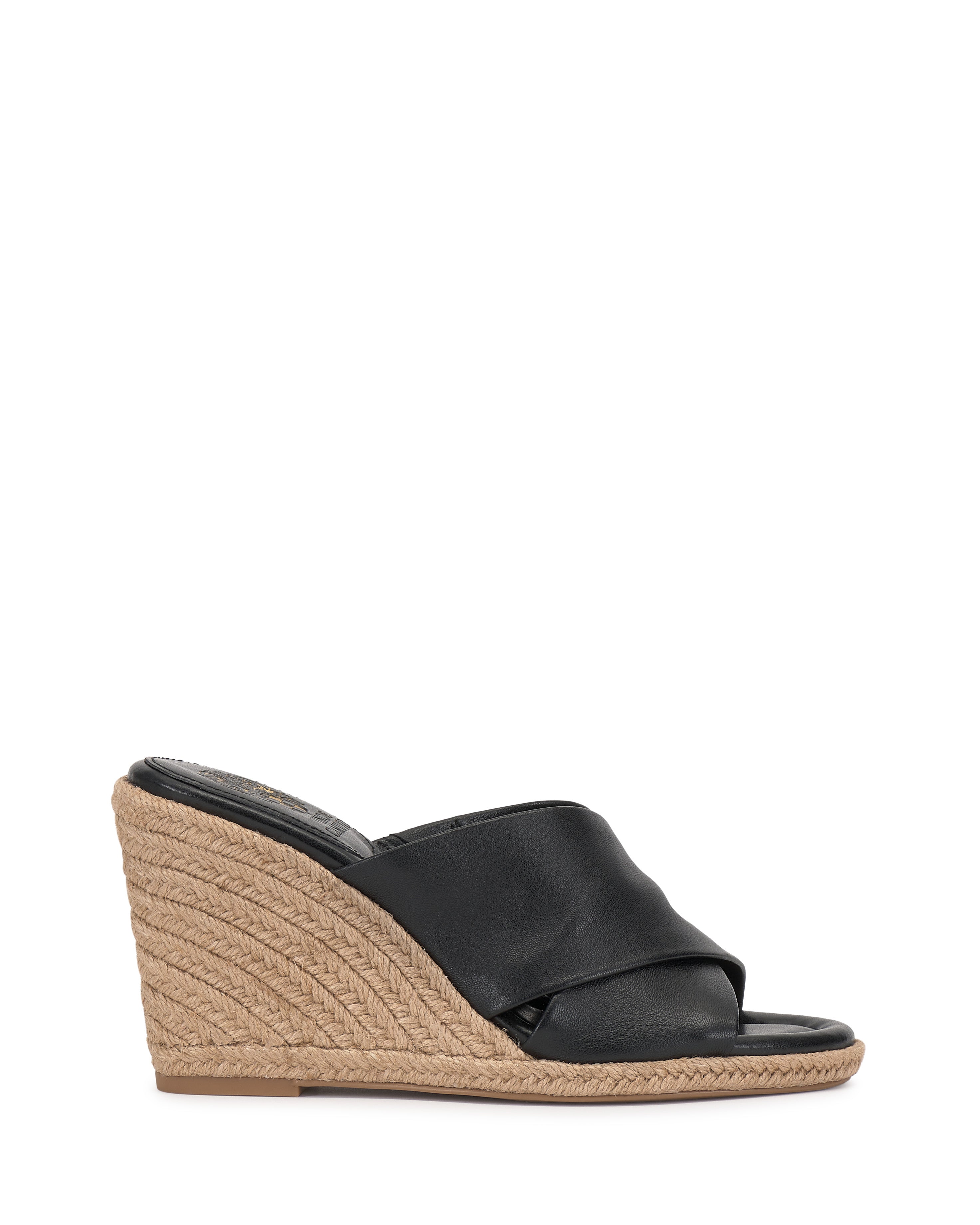 Vince Camuto Fisella Espadrille Wedge Sandal | Women's | Black Leather | Size 7.5 | Sandals Vince Camuto Fisella Espadrille Wedge Sandal | Women's | Black Leather | Size 7.5 | Sandals