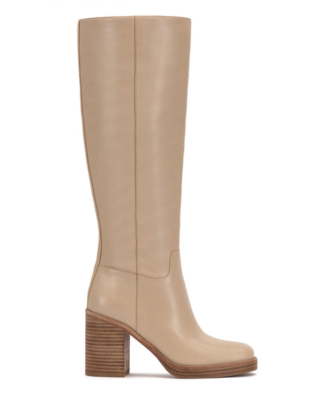 Gibi Narrow Calf Knee High Boot - Soft Buff - Vince Camuto