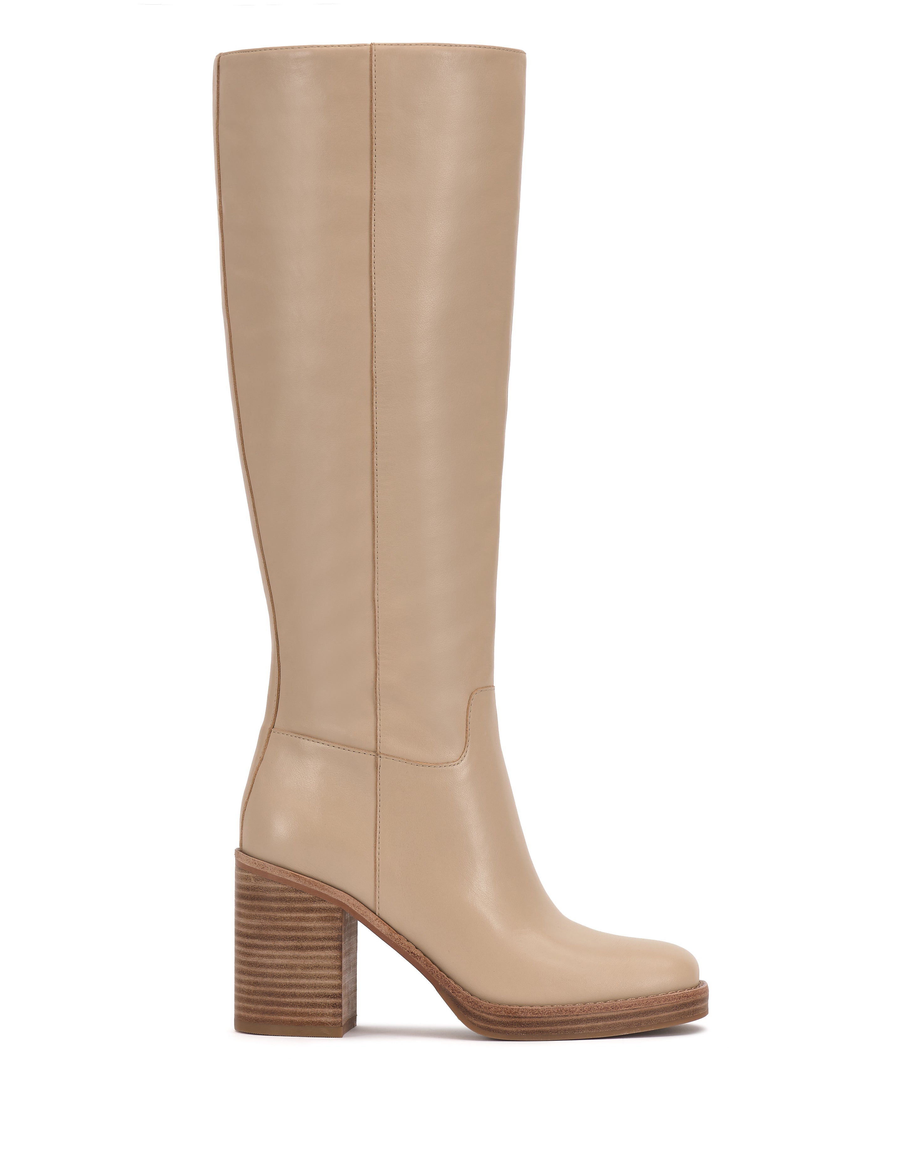 Gibi Wide Calf Knee High Boot - Soft Buff - Vince Camuto