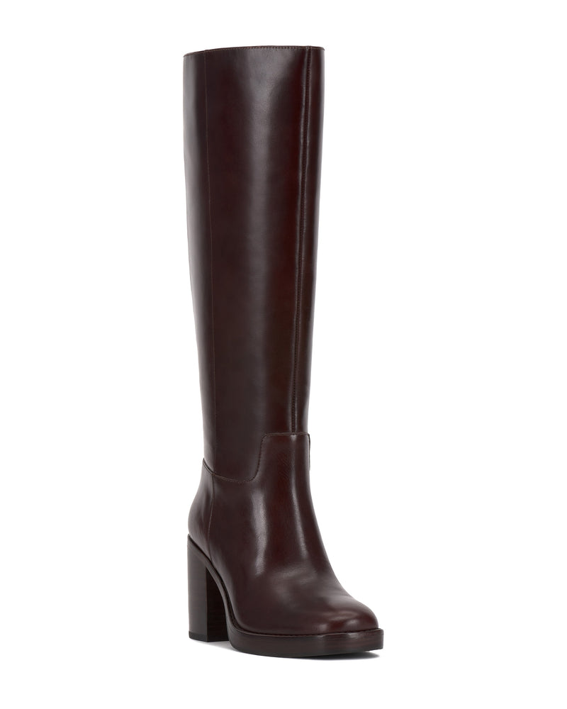Gibi Extra Wide Calf Knee High Boot - Rich Mahogany - Vince Camuto