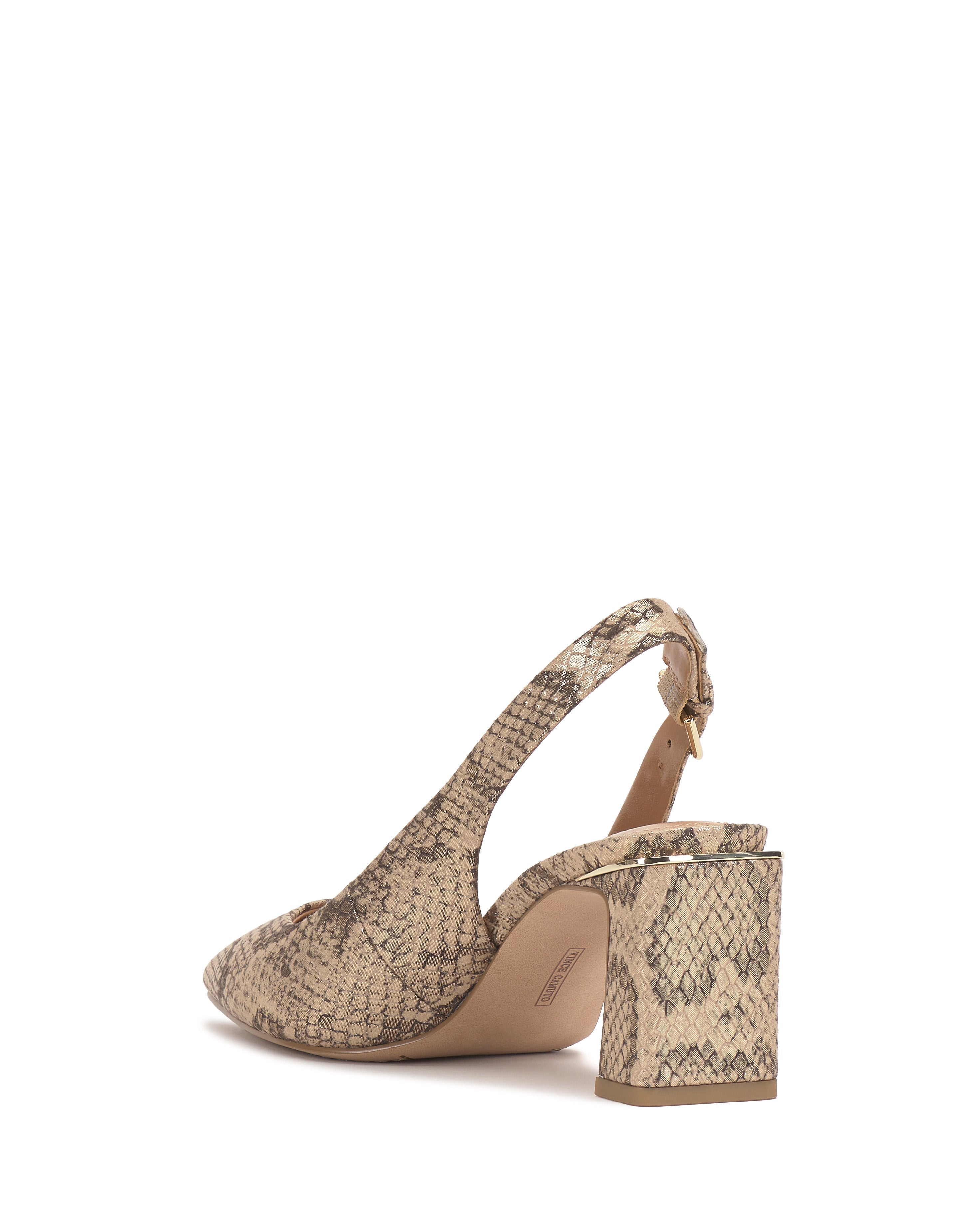Hamden Buckle Slingback - Natural/Gold - Vince Camuto