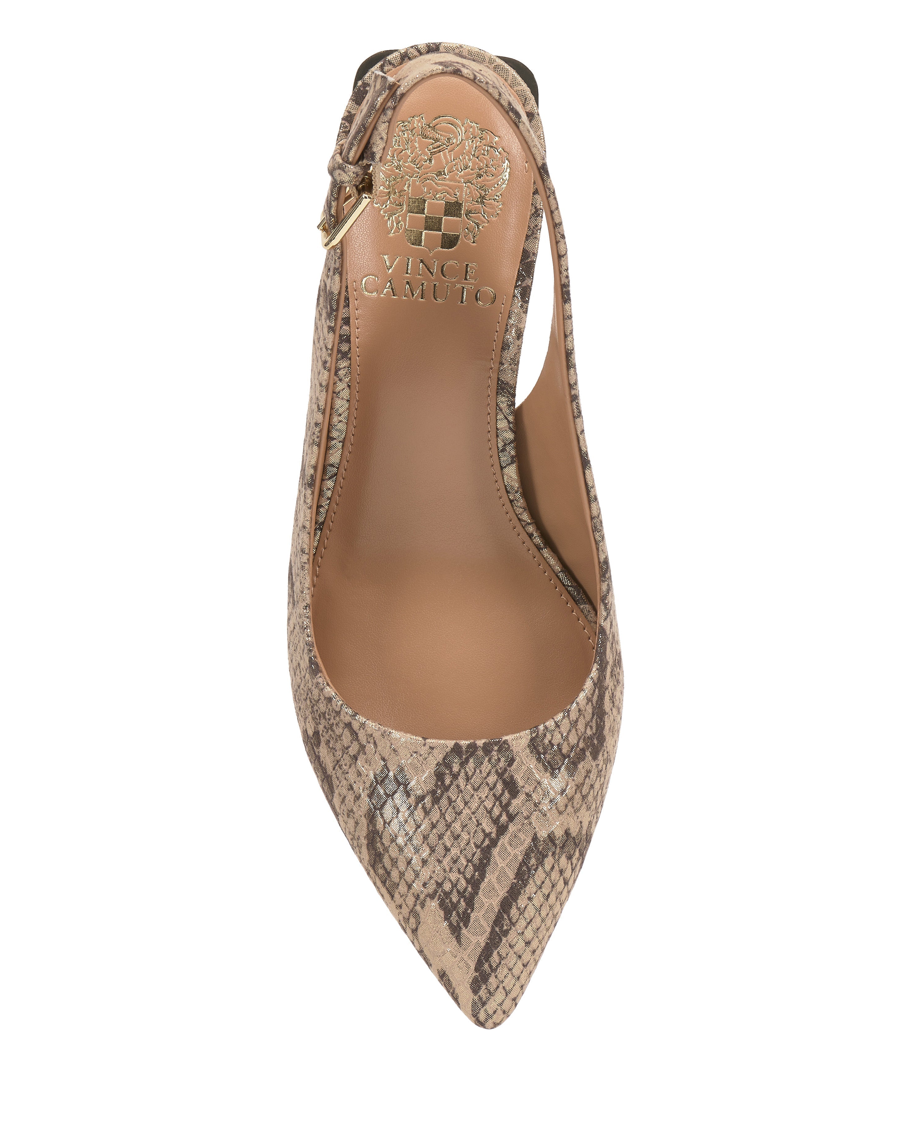 Hamden Buckle Slingback - Natural/Gold - Vince Camuto