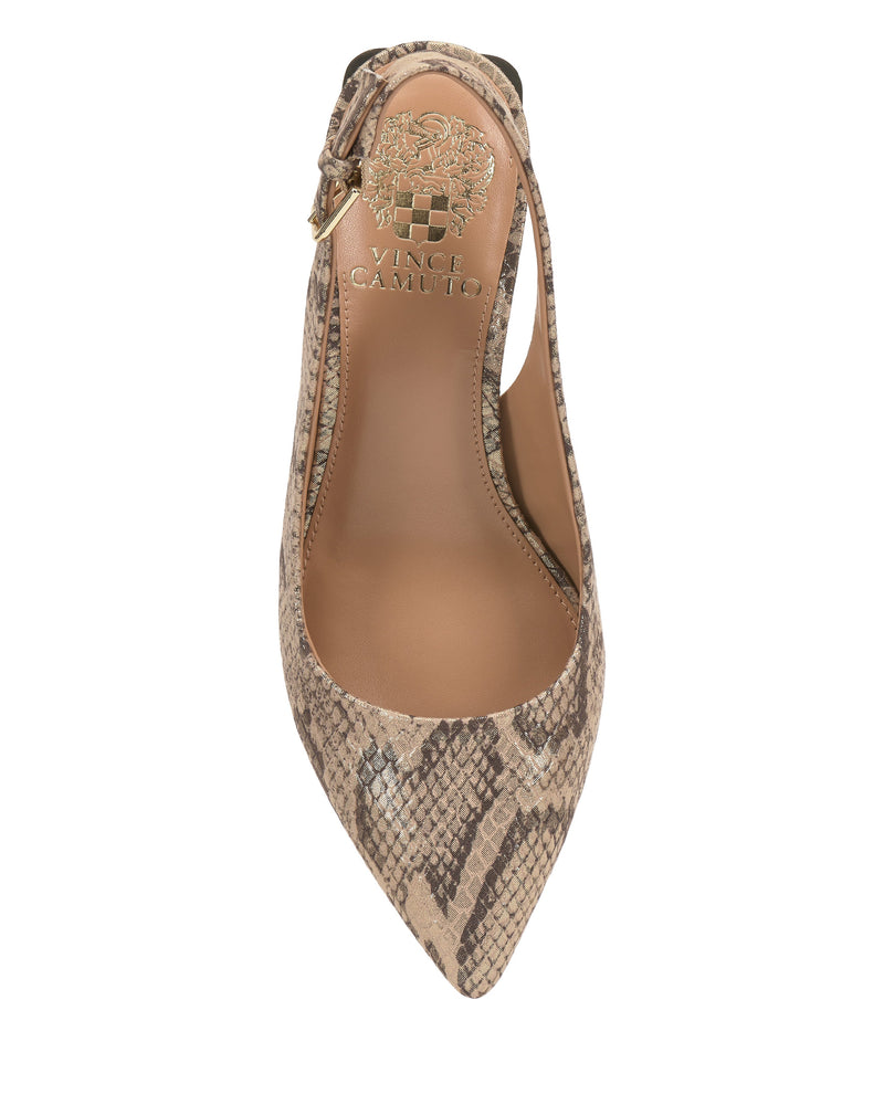 Hamden Buckle Slingback - Natural/Gold - Vince Camuto
