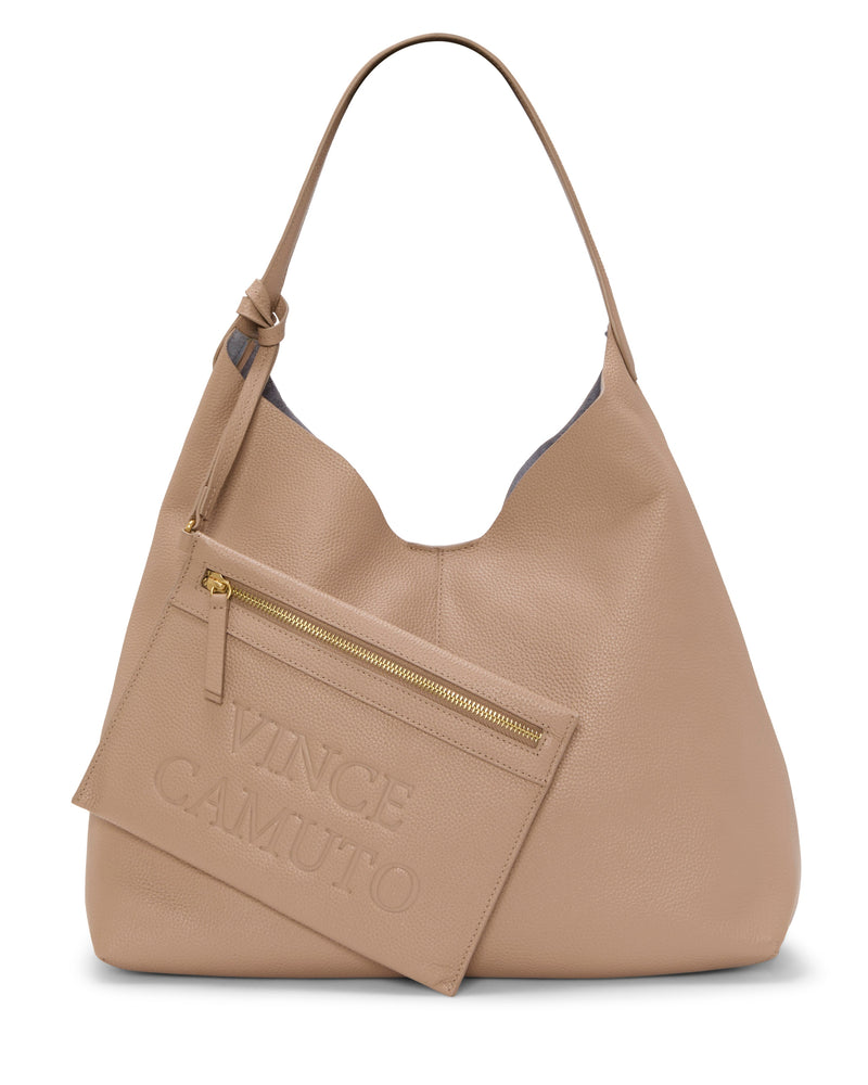 Jenna Hobo Bag - Cappuccino/Thistle - Vince Camuto