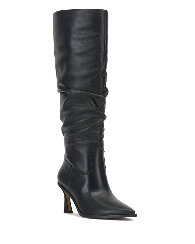 Kindre Extra Wide Calf Slouchy Knee High Boot - Black - Vince Camuto
