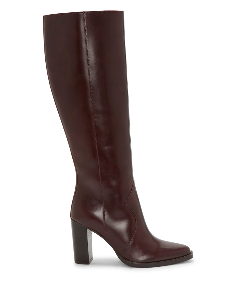Lecheya Narrow Calf Knee High Boot - Rich Mahogany - Vince Camuto