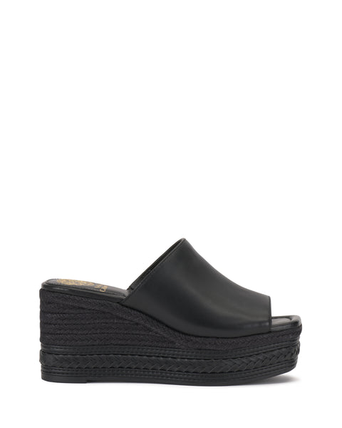 Lierna Espadrille Wedge Sandal - Black - Vince Camuto