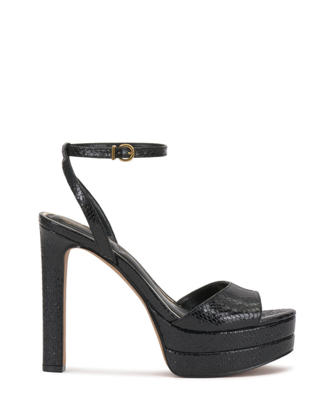 Lumary Platform Sandal - Black - Vince Camuto