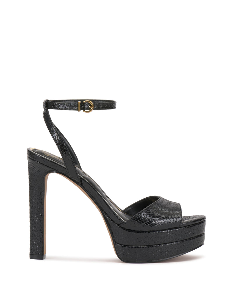 Lumary Platform Sandal - Black - Vince Camuto
