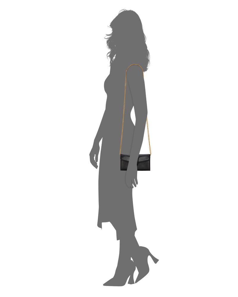 Maecy Wallet on a Chain Black - Vince Camuto