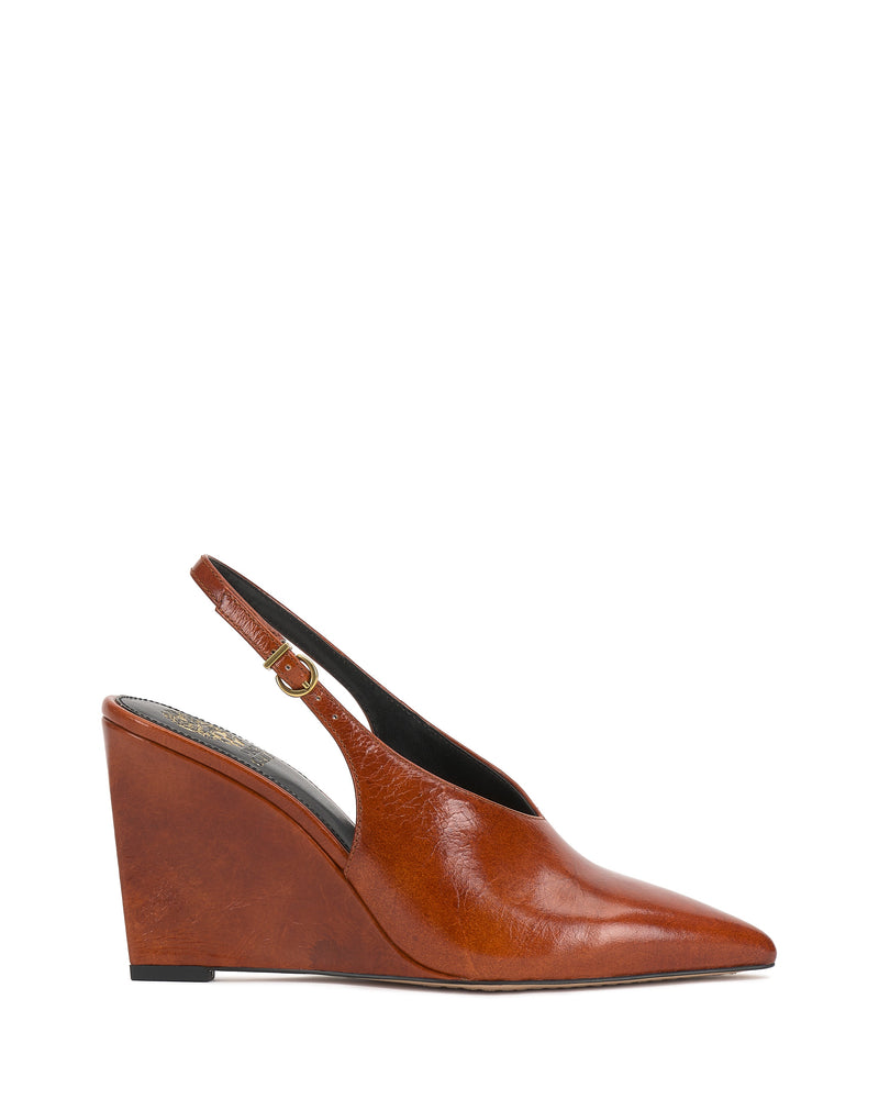 Meristi Wedge Pump - Tan - Vince Camuto
