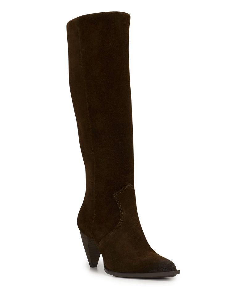 Nally Wide Calf Boot - Brownie - Vince Camuto
