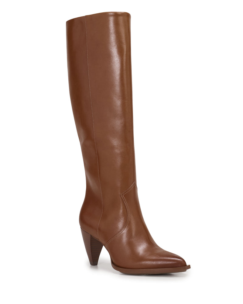 Nally Wide Calf Boot - Golden Walnut - Vince Camuto