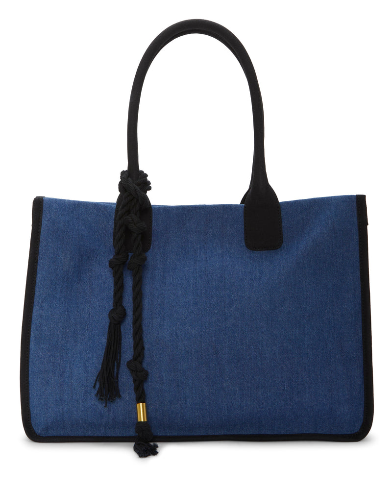 Orla Tote Bag - Denim/Black - Vince Camuto