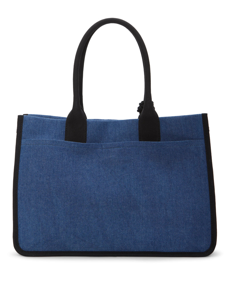 Orla Tote Bag - Denim/Black - Vince Camuto